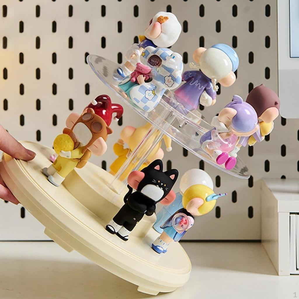 Display Case ,Countertop Box Organizer, Rotatable Stable Dustproof Shelf Showcase for