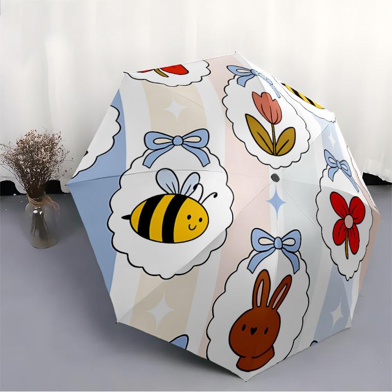 1pc Easter Open/Close Folding Umbrella, All- Portable Umbrella for & Men, Stylish Accessory (Holiday Gift) 8-Rib yy251213120