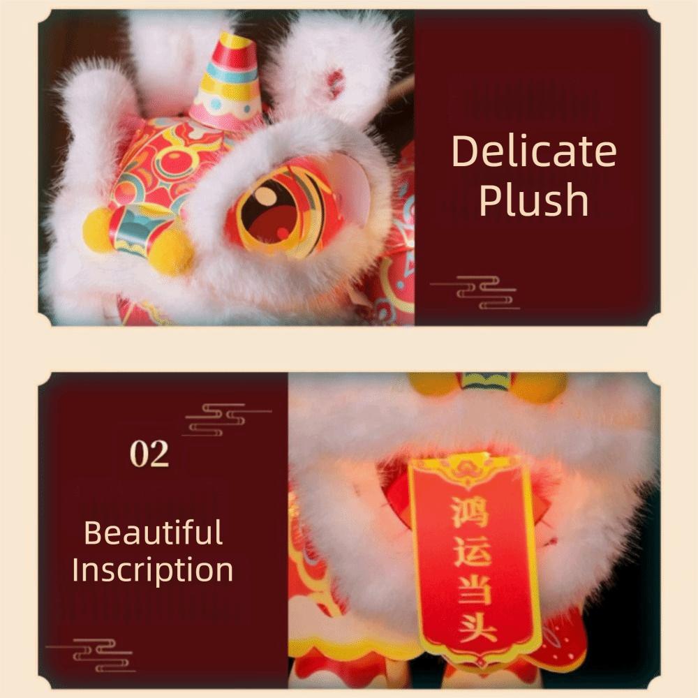 Waterproof Lion Dance Lantern Ancient Style Luminous Lantern Portable Lantern Kids Craft