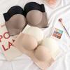 4cm Seamless Strapless Push-Up Bra: Non-Slip Front Buckle for Enhanced Bust Appearance