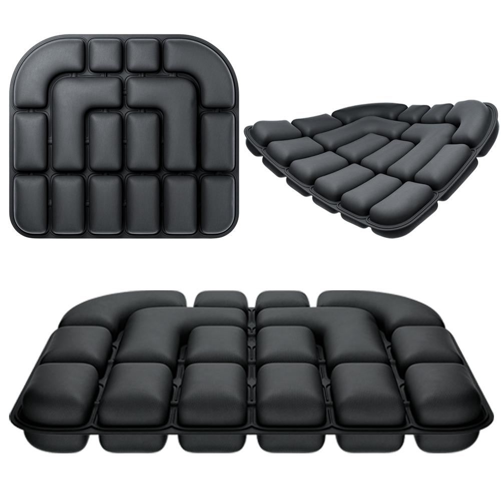 Air Bags Travel Cushion Lightweight Breathable Anti Bedsore Cushion 3D Air Cell Inflatable Travel Cushion for Airplane Car Offic