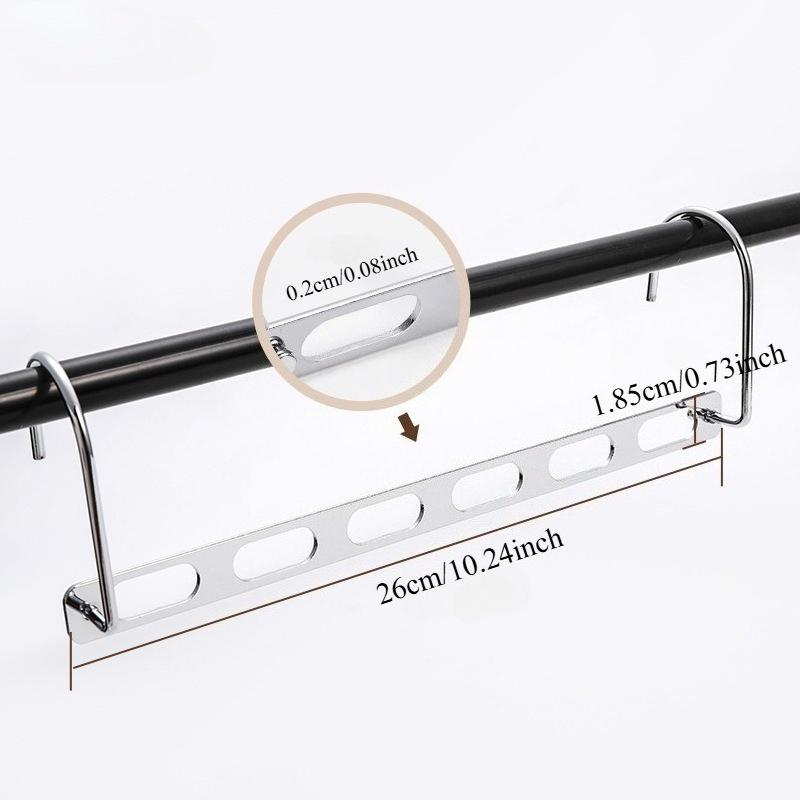 1pc/3pcs Multifunctional Coat Hanger Space Saving Metal Hangers with Magic Hook 6 Hole Clothing Wardrobe Organizer Hanger Holder