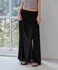 Leondeondada Draped Shirring 2-Way Maxi Dress, Black