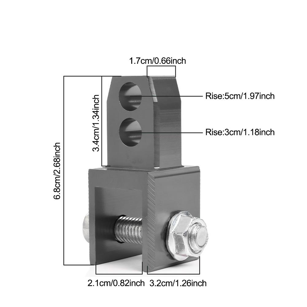 

M8 M10 Мотоцикл Модификация Задний Амортизатор Круглый Конец Замена Конец Вилки Аксессуары Двойной Порт Вилки Деталь для Увеличения Высоты Заднего Амортизатора 10mm серый