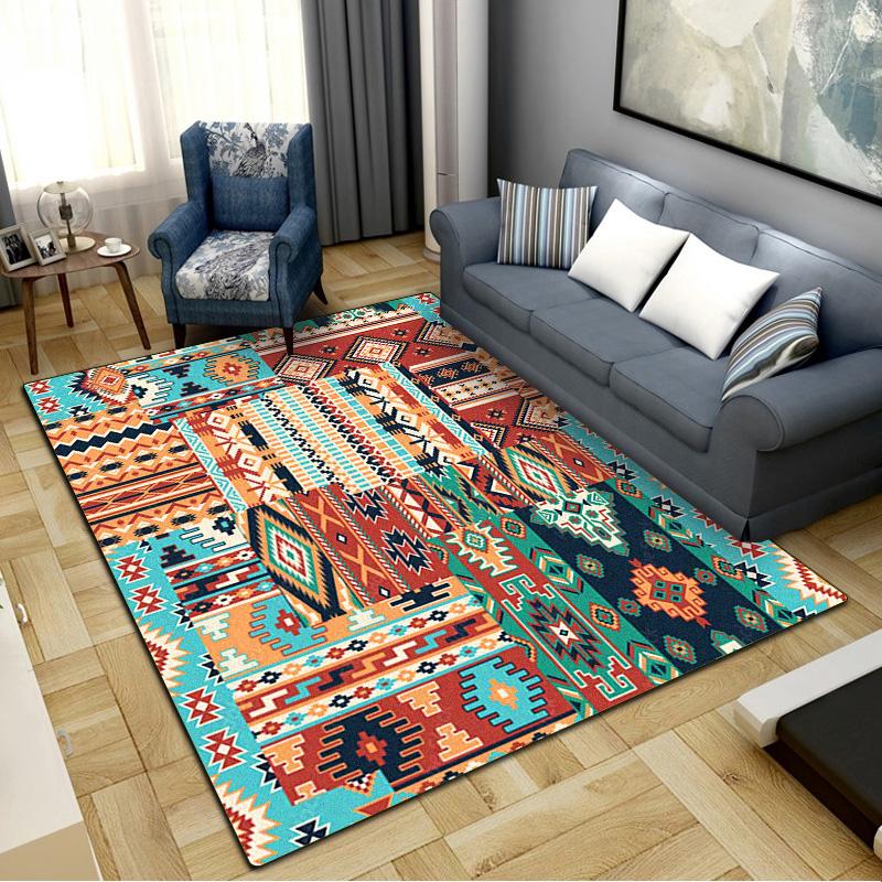 Native American Pattern Carpet Rug for Living Room Bedroom Home Sofa Decoration,Kids Play Non-slip Floor Mat