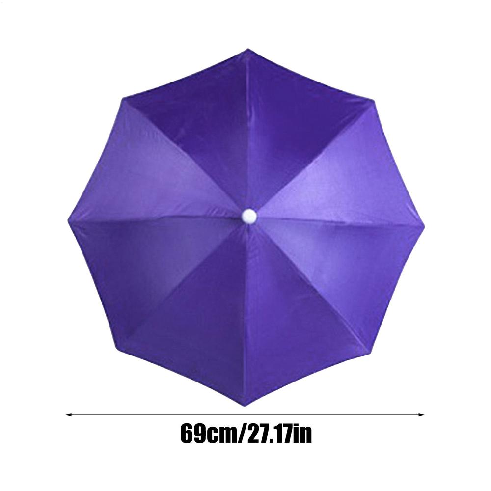 Head-Mounted Umbrella Hat Fishing Sunshade Headwear Umbrella Foldable UV Protection with Elastic Band for Kids Adult Outdoor Use