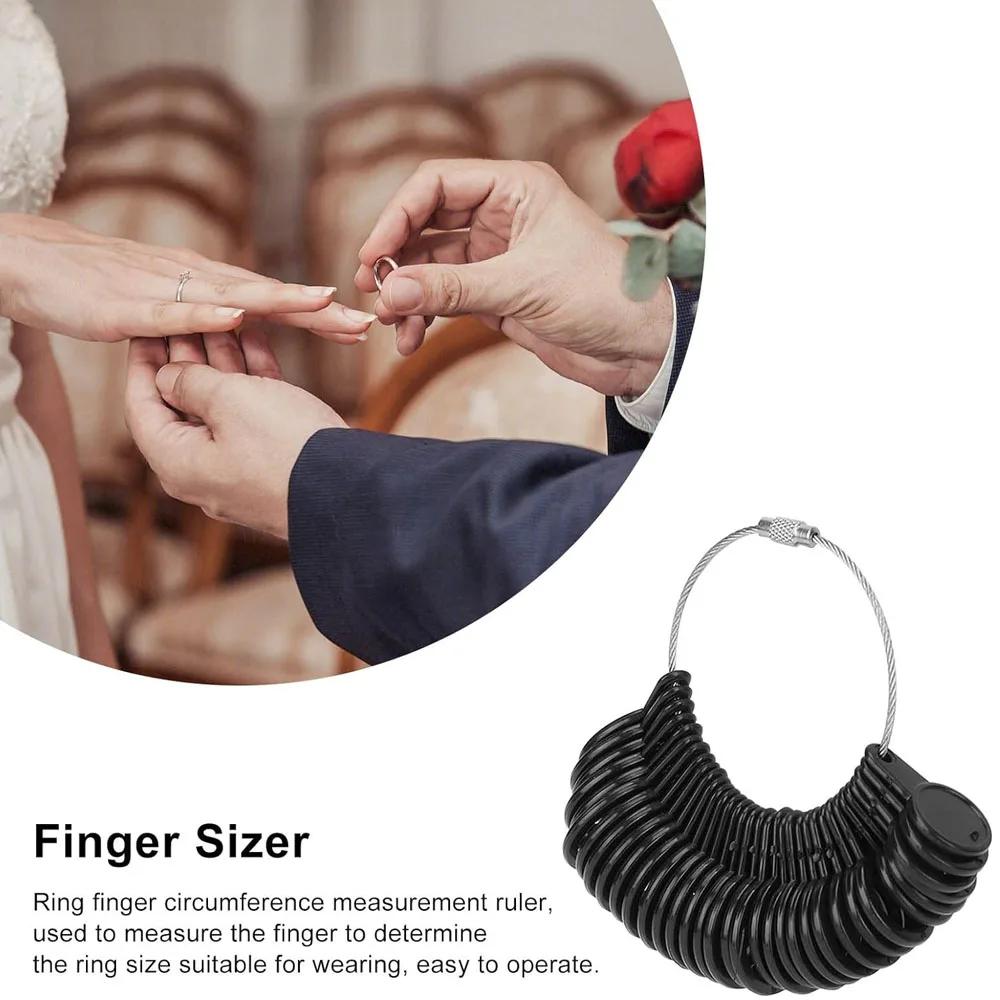 Ring Sizer Set Finger Size Gauge Measure Tool Jewelry Sizing Tools Rings Size 1-13 with Half Size 27 Pieces