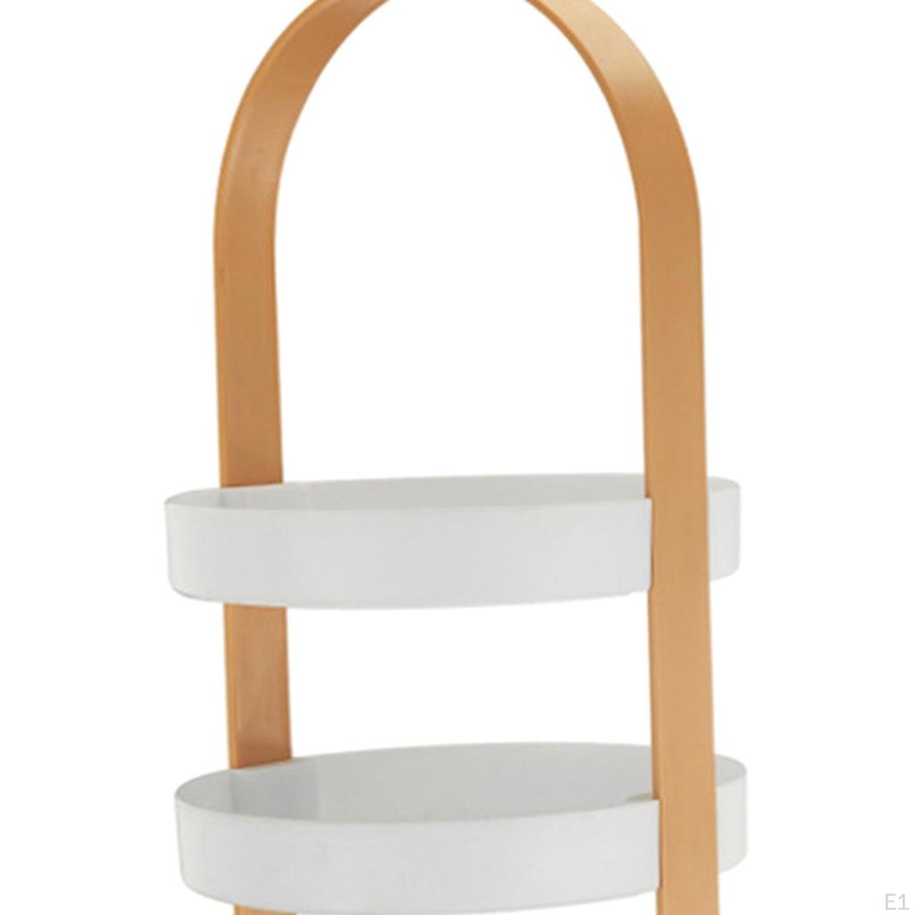 Rohový úložný stojací regál na make-up 3patrový stojan na svačinu, ovoce, cupcaky, toaletní podnosy