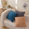 43x43cm INS Plush Pillowcase 3D Rhombus Geometry Soft Throw Pillowcase Embroidery Living Room Sofa Decor Jacquard Cushion Cover