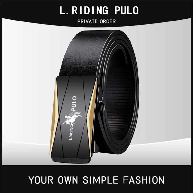 

PULO мужской ремень с автоматической пряжкой, износостойкий и прочный, деловой, универсальный, повседневный ремень 110cm