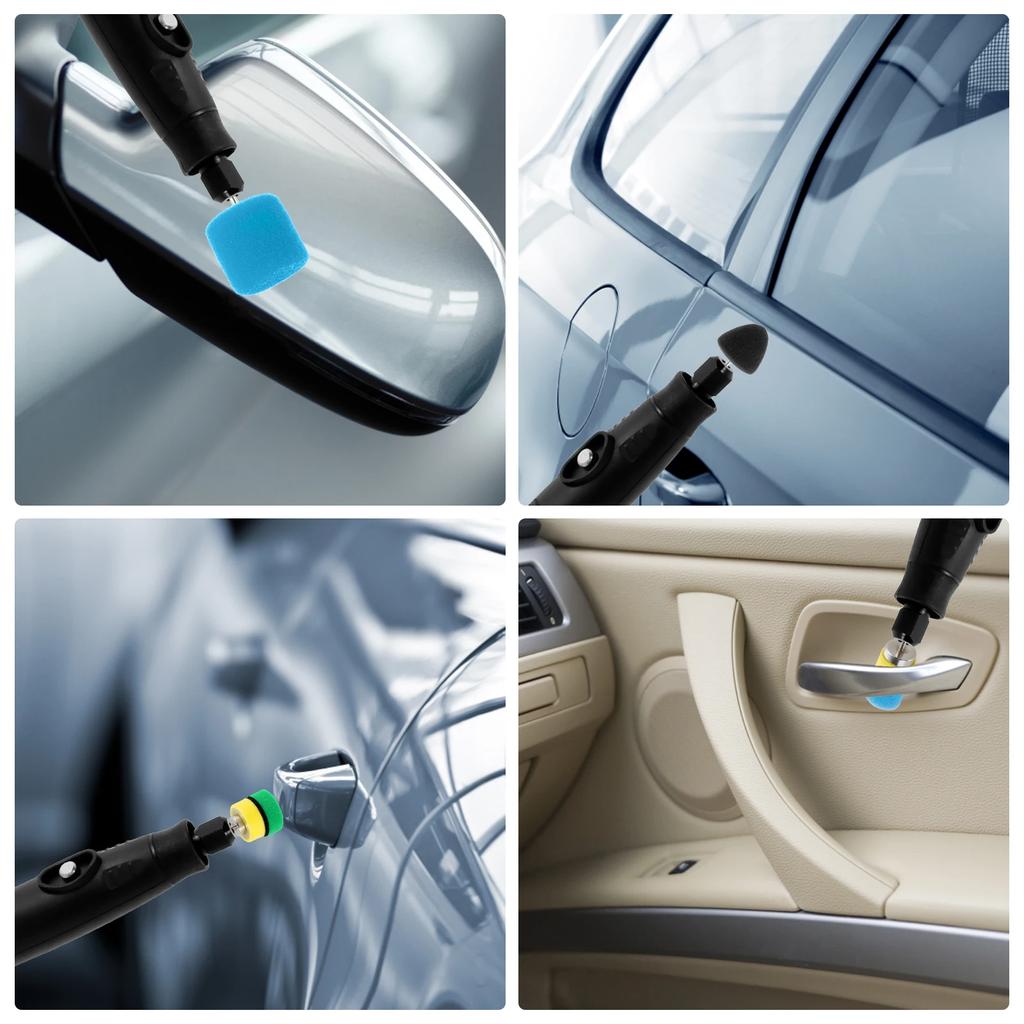 20Pcs Detailing Sponge Polishing Buffing Pads For Car Use On Dremel Rotary Drill Tools Wear-Resistant Sponge Wool Polisher Pads