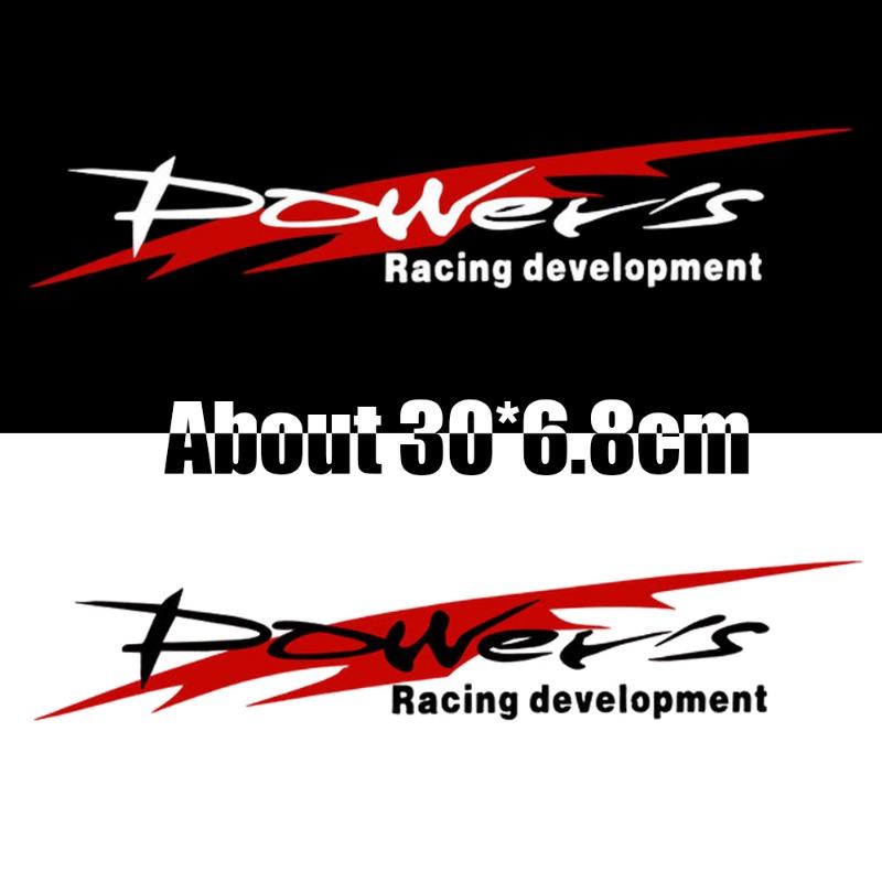 Power's Racing Development Car Sticker Car Motorcycle Body Personalized Sports Decal Automatic Exterior Modification Accessories