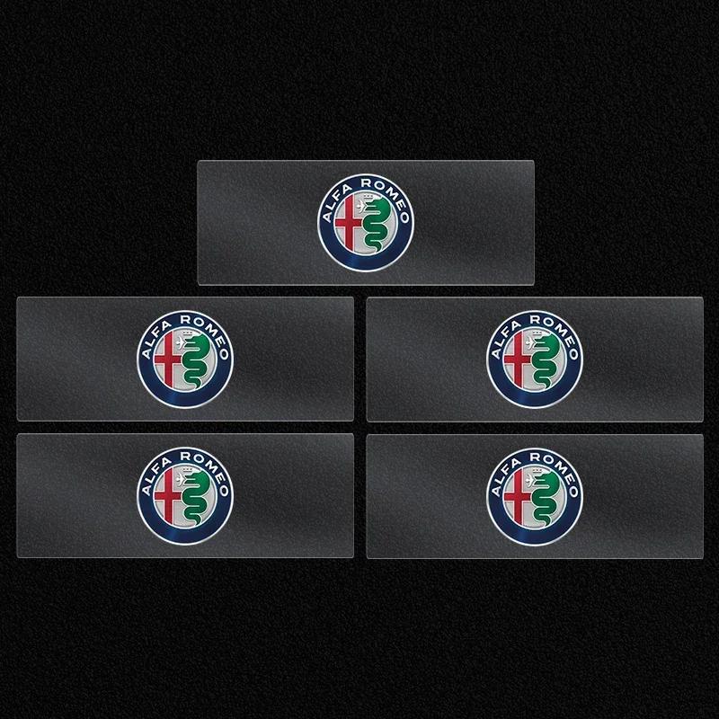 For Alfa Romeo Car Interior Sticker Central Control Decals Emblem Badge For Alfa Romeo Giulia Stelvio Giulietta 159 147 156 166 