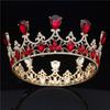 Fashion Crystal Wedding Crown Vintage Royal Queen Tiaras and Crowns Pageant Prom Hair Jewelry Bridal Diadem Head Ornament