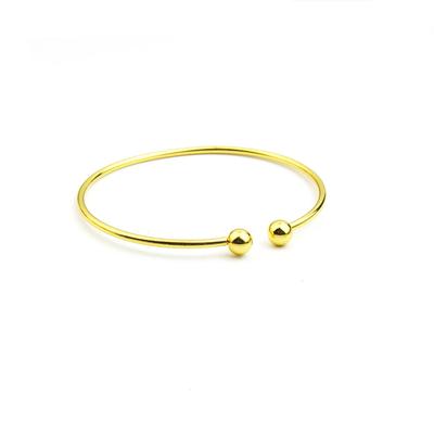Woman Open Bracelet Silvery Plated Double Head Opening Bangle Adjustable Decorations Gilrs Mother Decor Jewelries Bangles
