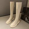 Autumn Winter Women Flats Heel Women Long Boots High Quality Soft Leather Ladies Knight Boots Casual Knee High Boots