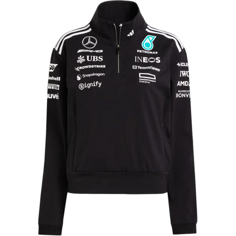 

Adidas X Mercedes-Amg Petronas F1 Collaboration Team Ss25 Мотоспорт Мода Удобный Универсальный Свитшот с Длинным Рукавом Женский свитшот JX0744 2XL