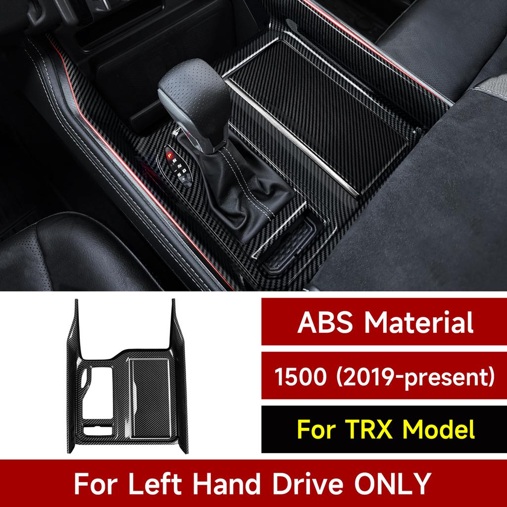 For Dodge RAM 1500 TRX 2019-2026 Car Center Gear Shift Panel Carbon Fiber Interior Sticker ABS Trim Accessories G9