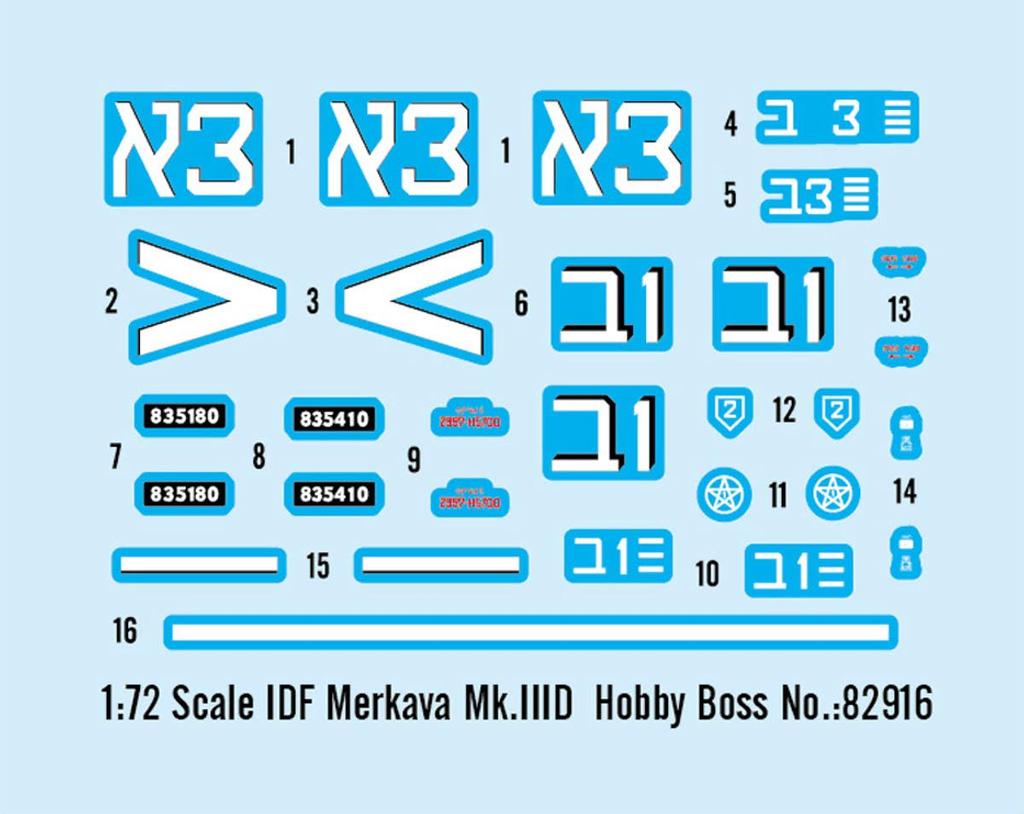 Hobby Boss 1/72 Fighting Vehicle Series Merkava Mk.IIID Plastic Model 82916