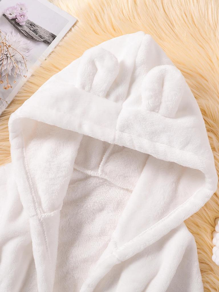 Children's Thickened Coral Fleece Robe – Flannel Bathrobe for Boys & Girls, Infant to Medium Sizes, Suitable for All Seasons