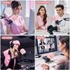 PhantAccy Pop Filter Wind Screen for Audio-Technica AT-2020 AT-2035 AT-2040 AT-2050 ATR2500 ATR2500X AT-4040 Microphones Pink Fur Noise Reduction