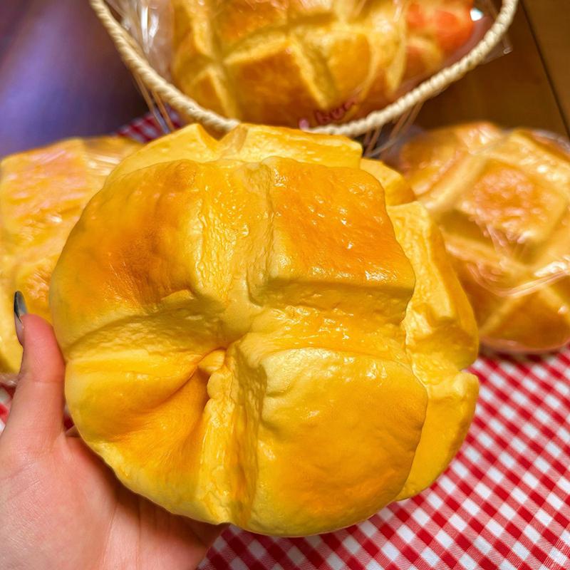 Soft Bread Squishy Stress Relief Fidget Ball Simulated Toast Slow Rising Anti Stress Squeeze Toy Soft Sensory Squishies Gifts