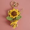 Exquisite Bouquet Series Crochet Keyrings Handmaking Bouquet Keychain For Bag Pendant Knitting Flower Keyrings Custom