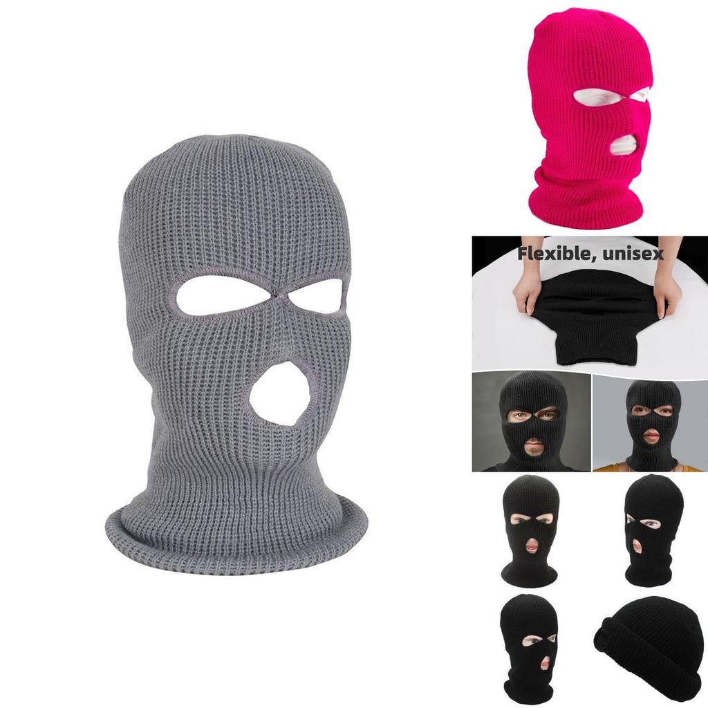 Stylish And Functional Winter Ski Mask For Men And Women With 3 Hole Design