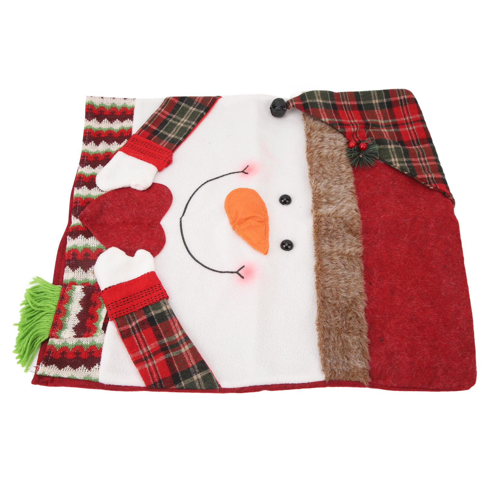 

Xmas Dinner Chair Back Covers Easy To Install Soft Anti Wrinkle Non Slip Christmas Chair Slipcovers for Dining Room