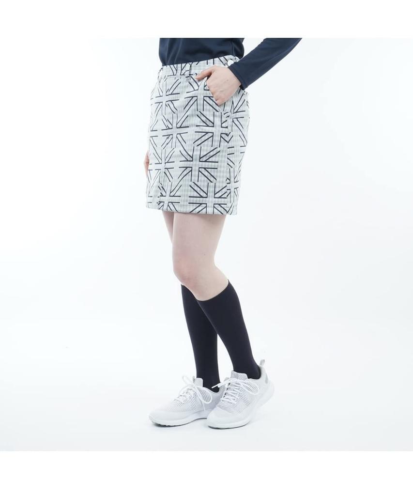 Admiral Golf Women's UJ Check Box Pleated Tennis Skirt, Size ADLA271, 00WHT, Size L