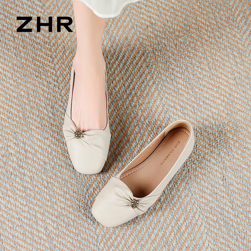 ZHR Women s Retro Flat Summer Boat Shoes EU 38 бежевый