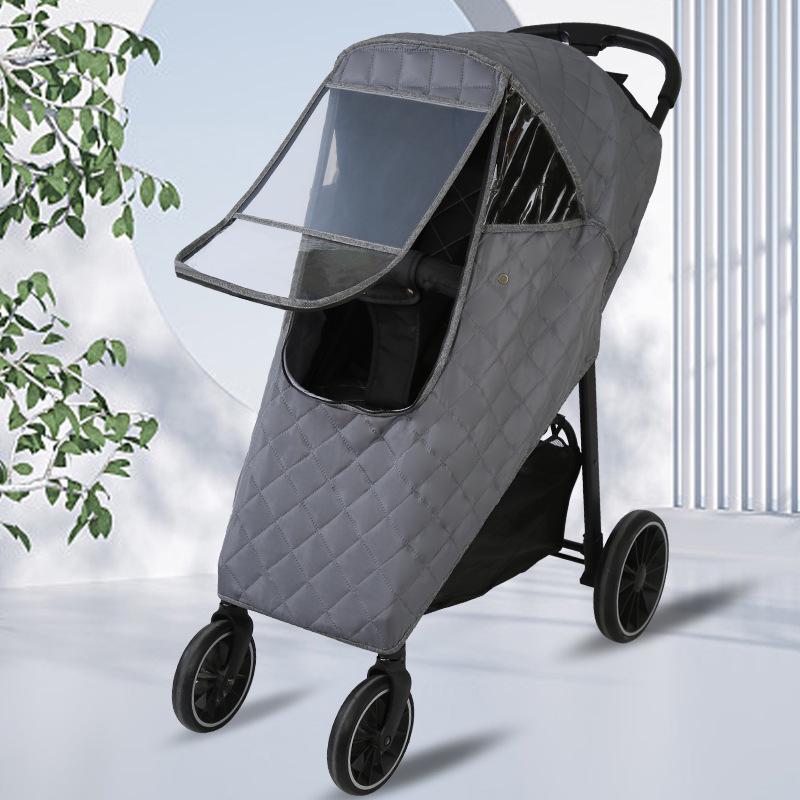 Thickened High Landscape Baby Stroller Rain and Wind Shield