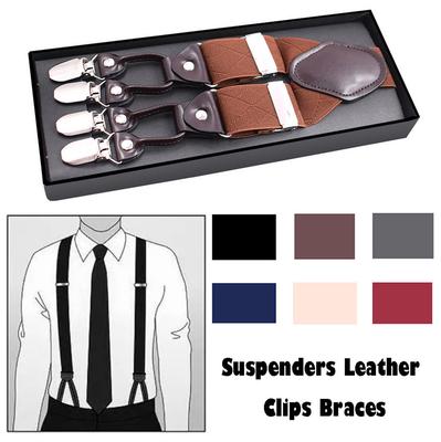 Ramidos Fashion Hosenträger Lederclips Hosenträger Vintage Casual Suspensorio