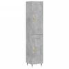 VidaXL Buffet haut Gris béton 34,5x34x180 cm Bois d'ingénierie 3199093