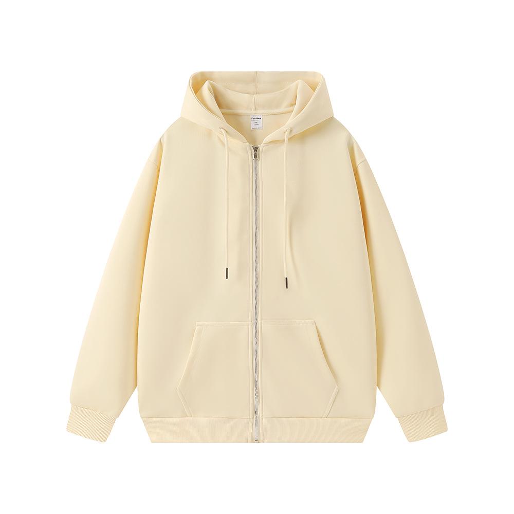 Leichter Cardigan-Hoodie mit doppeltem Reißverschluss für Herren - Vielseitig einfarbig, Trendiger Amerikanischer Stil für Frühling/Herbst, Unisex.
