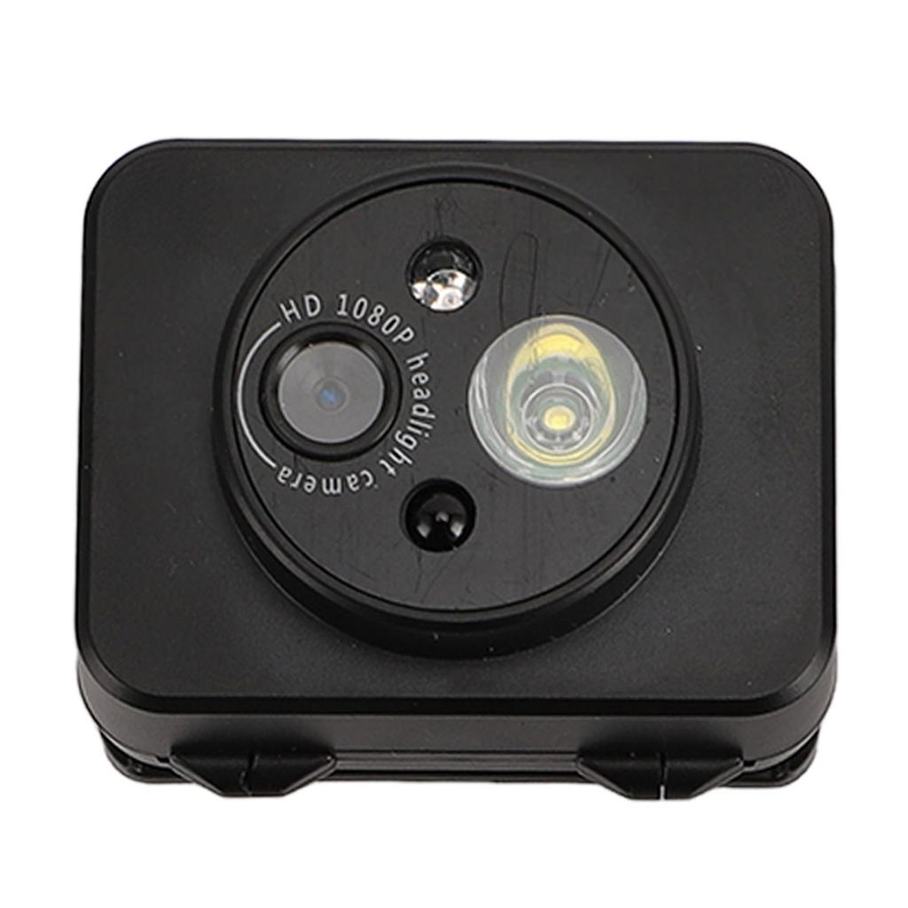 LED Headlamp Camera 1080P 45 Deg Free Adjustment Handsfree Cycling Video Recorder for Running