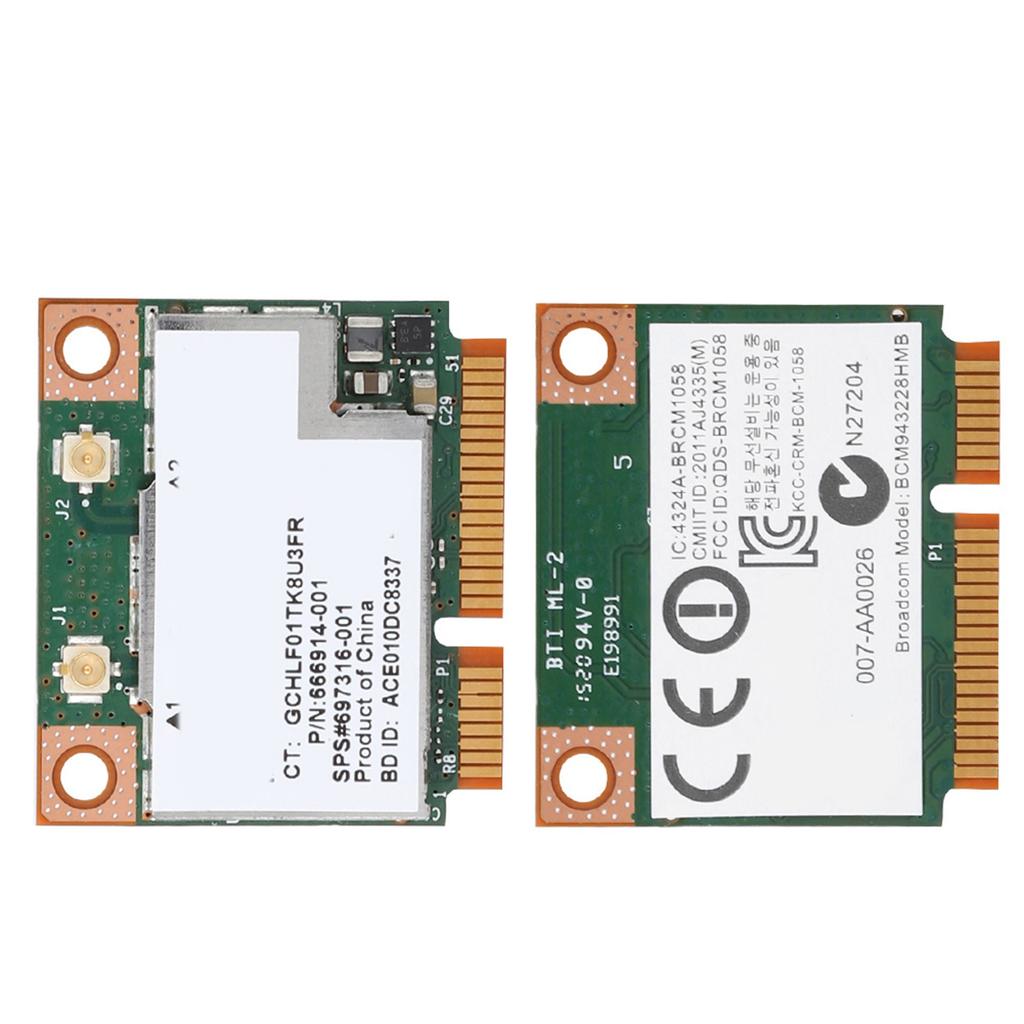 For HP for Broadcom BCM943228HMB Dual Band 300M Mini PCI E Wireless LAN Card with Bluetooth 4.0