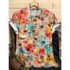 Summer Round Neck Flower Pattern 3D Print Top Fashionable Casual Short Sleeved Women's T-shirts