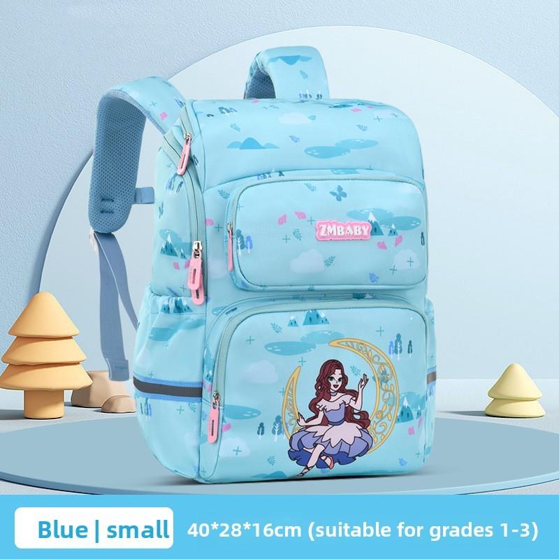 Kids School Backpack Cartoon Dinosaur Oxford Fabric Lightweight Dual Shoulder For Elementary Students