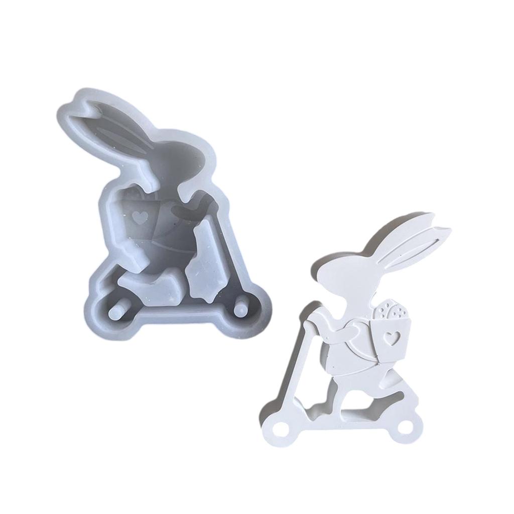 Easter Themed Decoration Silicone Mold Rabbit Figurine Ornament Mould Practical Gypsum Mould Jewelry Making Supplies
