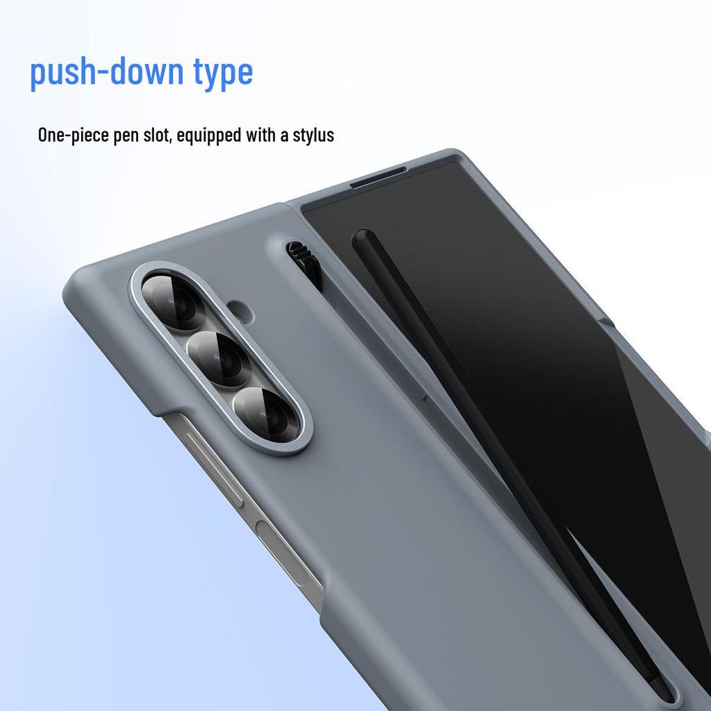 Samsung Z Fold7 Hülle mit Stifthalter: 6/5 Hautgefühl, Integrierte Folie, W25 Sturzschutz