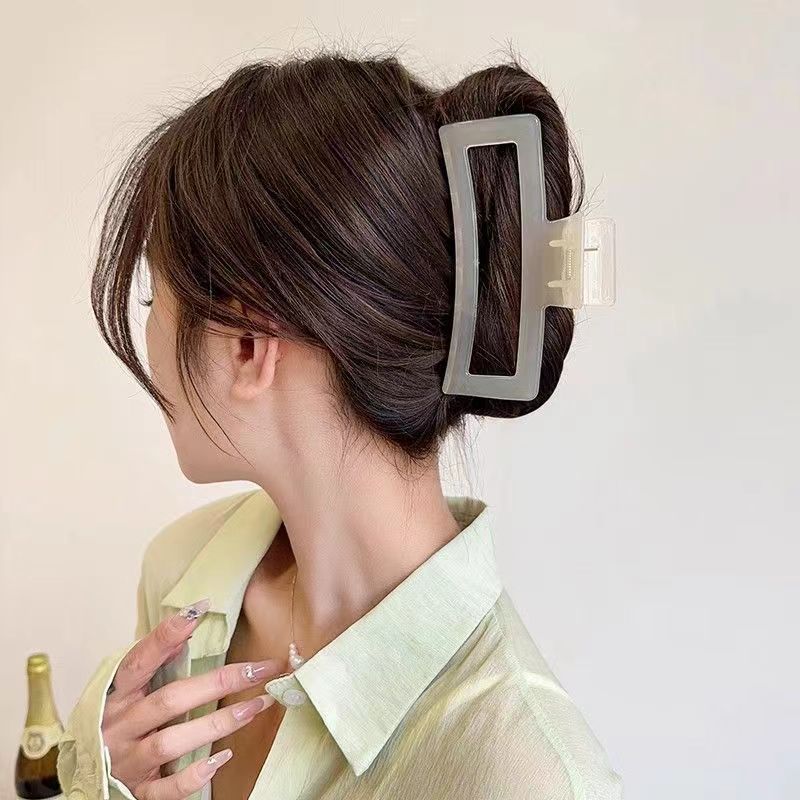13cm Large Transparent Hair Claw Clip Women Minimalist Acrylic Plastic Shark Clip Elegant Ponytail Hairpin Girl Hair Accessories