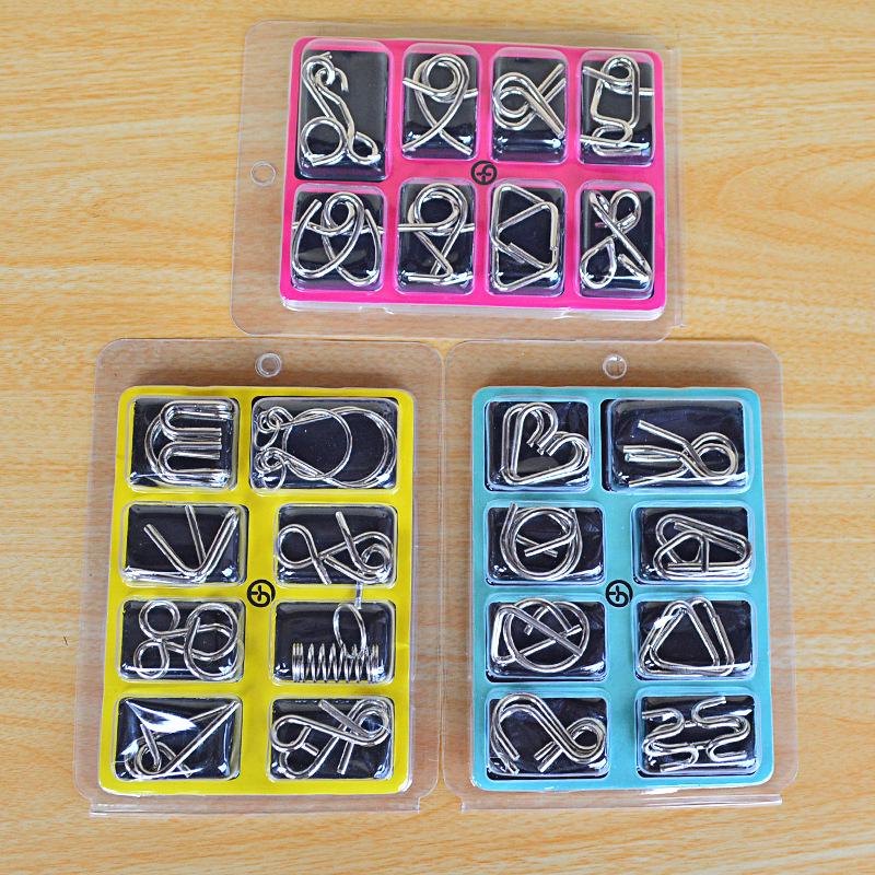 Science Area Kindergarten Interlocking Ring Puzzle - Nine Rings Teaching Aid for Middle Class Activities