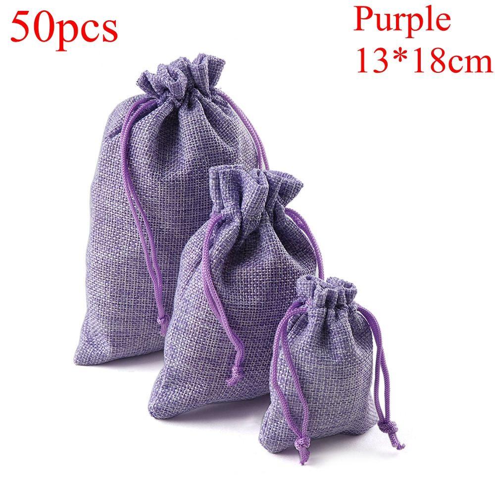 Leinen Hessian Jute Weihnachtsjute Geschenktaschen Süßigkeiten-Organizer Hochzeitsgast Geschenke Kordelzugbeutel