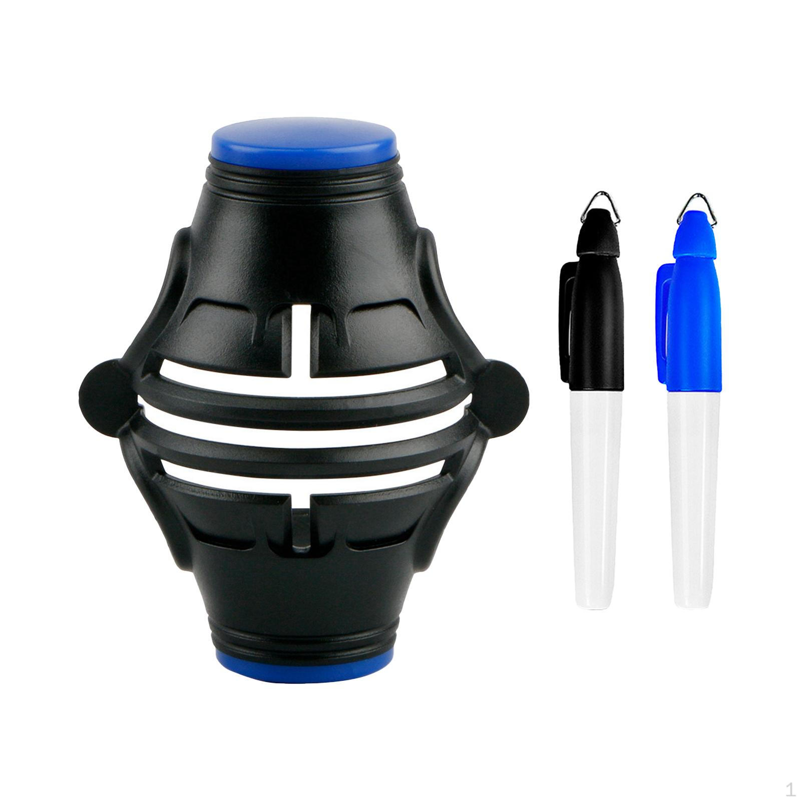 

Golf Ball Line Drawing Tool Template Alignment Identifiers Swing Arrows Marker for Sports A black blue