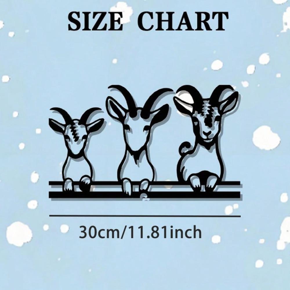 Personalized Metal Wall Art Goat Sign Christmas Halloween Gift Modern Home Decor