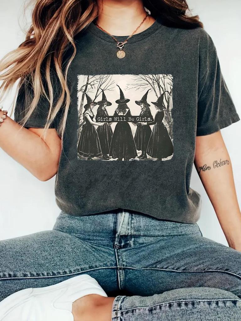 European & American Summer Women's Crew Neck Short Sleeve Casual Fashion 'Girl Is Girl' T-shirt