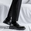 New Glossy Leather Shoes Men'S Korean Version Of Trendy Hairstylist Patent Leather, That Is Heightening Platform Leather Shoes 20353-R