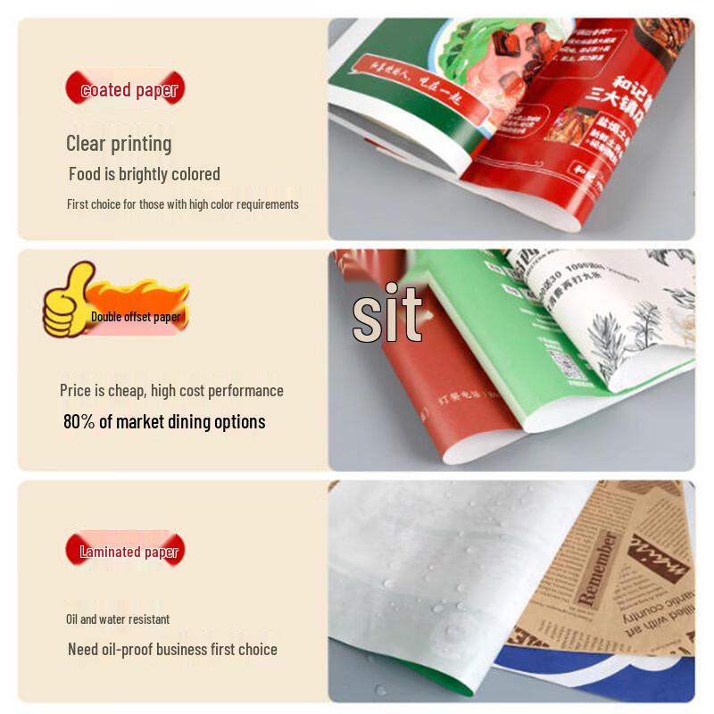 Disposable Greaseproof Newspaper Print Placemats
