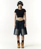 RAW LAB Bermuda Denim Half Shorts (Mud Blue)